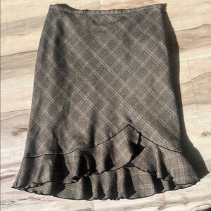 Brown Plaid Women's Skirt